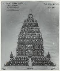 Miniatur candi prambanan jumbo fiber ukuran 15x15x20 cm. Prambanan General Prambanan Reconstruction Drawing Of Shiva Main Temple Now Restored Ancient Indian Architecture Architecture Drawing Elevation Drawing