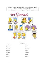 Simpson S Family Tree Interactive Worksheet En 2020