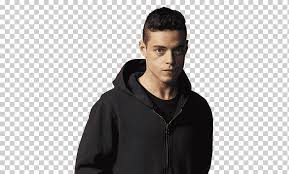 The indicated mr robot hoodie is a facsimile of the hoodie that mr. Rami Malek Mr Robot Elliot Alderson Usa Network Television Show Others Tshirt Zipper Television Png Klipartz