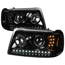 Spec D Projector Headlights Ford Ranger 2001 2011 Black Clear Smoke Chrome Housing Clear Lens In 2021 Ford Ranger Projector Headlights 2003 Ford Ranger