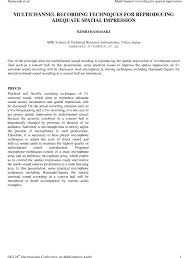 What is the hamasaki square miking technique? Aes E Library Multichannel Recording Techniques For Reproducing Adequate Spatial Impression