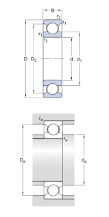 Skf 6311 Single Row Deep Groove Ball Bearings Nodes Bearing