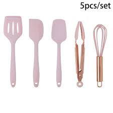 A spatula is a kitchen utensil with a long handle that extends into a broad, flat blade, which is blunt and can be flexible. Buy 5pcs Kitchen Silicone Cooking Utensils Set Non Stick Spatula Baking Tools At Affordable Prices Free Shipping Real Reviews With Photos Joom