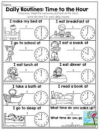 Daily Routines Time To The Hour This Is A Great Activity To Help Students Identify Their D Daily Routine Activities Time To The Hour Daily Routine Worksheet