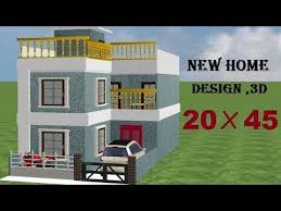 20 By 45 New 3d Home Design With Car Parking 20 45 House Plan 20 45 Small Home Design Youtube Small House Design House Front Design 3d Home Design