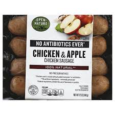 Chicken sausage links are hand stuffed in natural casings and slow smoked over real hardwood chips. Open Nature Chicken Sausage Chicken Apple 12 Oz Safeway