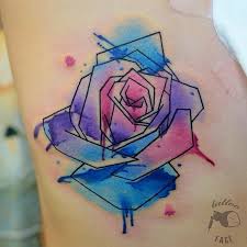Hamitattoo Geometric Rose Tattoo Watercolor Rose Tattoos Geometric Watercolor Tattoo