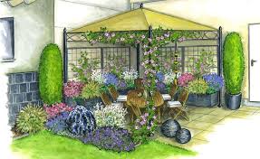 Zum Nachpflanzen Ein Pavillon Fur Geniesser Gartengestaltung Pflanzideen Garten Ideen