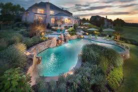 Multi Level Landscape Design With Swimming Pool Potomac Md Pool Landscape Design Inground Pool Landscaping Backyard Pool