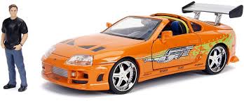 Jada toys fast & furious 1:10 toyota supra remote control car drift slide rc with extra tires 2.4ghz, toys for kids and adults. 1 Jada Toys Fast Furious Brian Toyota Supra 24 Scale Orange Die Cast Car With 2 75 Die Cast Figure Play Vehicles Kolenik Die Cast Vehicles