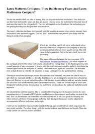 Which casper mattress is right for you? Calameo Latex Mattress Critiques How Do Memory Foam And Latex Mattresses Compare