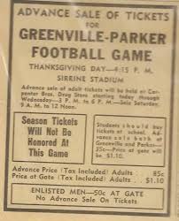 It Really Was A Big Day November 20 1942 Greenville 6 Parker 0 Greenville Football Games Greenville South Carolina