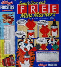 1983 Frosties Mini Markers School Kit Cuddly Toy Mini Marker Cuddly Kelloggs