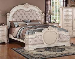 Infinity Panel Bed Antique White Luxury Bedroom Sets Tufted Bedroom Set Upholstered Bedroom Set