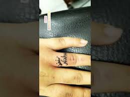 Some people get ring tattoos on the index finger, such as tribal tattoos. Finger Tattoo Small N Cute Finger Name Tattoo Finger Name Tattoo With Crown Youtube