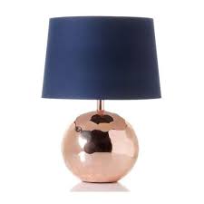 Spend this time at home to refresh your home decor style! Nate Berkus Rose Gold Table Lamp With Navy Shade Rose Gold Bedroom Gold Lamp Gold Bedroom