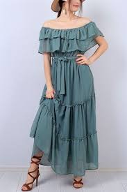 79 95 Tl Yesil Kemerli Bukumlu Bayan Sifon Elbise 13622b Modamizbir Sifon Elbise Elbise Mankenler