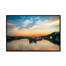 Passau Orange Blau Drohne Passau Posterco