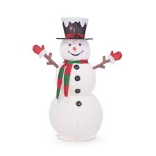 In this regard, rustic or country style decor looks absolutely stunning. Home Accents 58 Inch Led Lit Collapsible Snowman Outdoor Christmas Decoration The Home Depot Canada