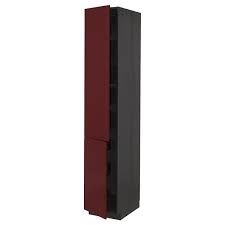 Nevogilde e selecione o raio de distância pretendido, ex: Metod Armario Alto C Prateleiras 2 Portas Preto Kallarp Brilh Vermelho Acastanhado Escuro 40x60x220 Cm Ikea