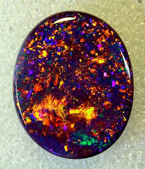 Black Opal Is Australia S National Gemstone And Black Opal Is The Rarest And Most Valuable Of Lightning Ridge Black Opal Stones And Crystals Gems And Minerals