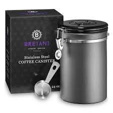 Blinkone coffee container is exceptionally versatile. Bretani 24 Oz Stainless Steel Coffee Canister Scoop Set Large Airtight Kitchen Storage Container For Storing Beans Grounds Dark Gray Walmart Com Walmart Com