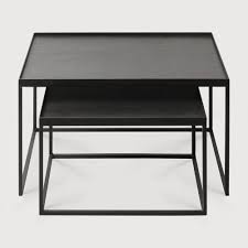 Multicolor oak brown, grey, and white finish. Rectangular Tray Coffee Table Set