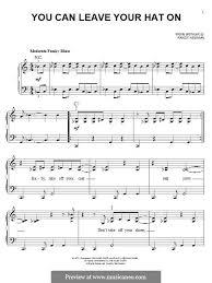 «you can leave your hat on». You Can Leave Your Hat On By R Newman Sheet Music On Musicaneo