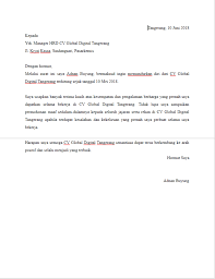 Download contoh surat lamaran kerja via email surat pengunduran diri surat cv kreatif. 6 Contoh Surat Pengunduran Diri Doc Bataswaktu Com