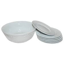 Check spelling or type a new query. Batalha Saladier 22 Cm 6 Assiettes 16cm Porcelaine Blanche Yatout Home