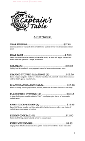 Online Menu Of Captains Table Of Lake Charles Restaurant Lake Charles Louisiana 70601 Zmenu