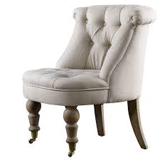 Amelie Tufted Linen Puff Slipper Chair Eclectic Chairs Tufted Accent Chair Comfortable Accent Chairs