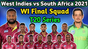 Once west indies' biggest batting prospect, shai hope was recalled for this series after with this being south africa's last scheduled tests until the home summer, he will also want to lead from the front on the field. West Indies Vs South Africa 2021 T20 Squad I West Indies T20 Final Squad I Windies Vs South Africa Youtube