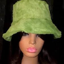 Curly Frills Mint Green Faux Fur Bucket Hat-festival Hat-floppy Hat-fur  Hat-fake Fur Hat-rave Hat-mint Fur Hat-sage Green Fur-y2k Vegan Hat