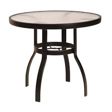 By fab glass and mirror. Woodard Deluxe 30 Round Glass Top Dining Table 826130w