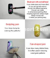 Zodaca pink toe/ finger separators dividers tools manicure/ pedicure home salon (pack of 10). Nail Art Pen Brush Set