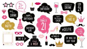 21st Birthday Photo Booth Props Free Printable Photo Booth Props Set For Finally Twenty One 21 Birthday Happy Birthday Party Element Baby Shower Photo Booth Props Baby Shower Photo Booth Photo Booth Props