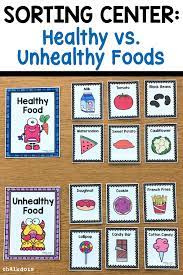 Food Group Sorting And Healthy Vs Unhealthy Food Sorting Healthy Food Activities For Preschool Group Meals Healthy And Unhealthy Food