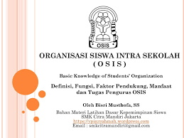 Oleh kurniwa, s.pd.bahan materi latihan dasar kepemimpinan siswa smp negeri 2 sukadana ciamis email : Ppt Organisasi Siswa Intra Sekolah O S I S Powerpoint Presentation Id 5195968