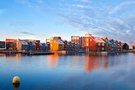 Buildings On Water At Reitdiephaven Groningen Groningen City Wallpaper Colourful Buildings