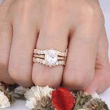 This Wedding Engagement 3 Rings Set Is Made From Sterling Silver You Can Wear 3 Pieces Together Or Amazing Wedding Rings Delicate Gold Ring Silver Ear Jacket