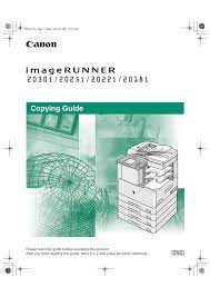 The ir2022n is equipped with 10/100 ethernet port and hence can be hooked on to a network. Canon Imagerunner 2022i User Guide Manualzz