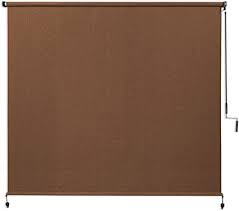 Coolaroo outdoor shades to reduce heat gain. Amazon Com Coolaroo Exterior Roller Shade Cordless Roller Shade With 90 Uv Protection No Valance 6 W X 6 L Mocha Garden Outdoor