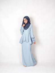 Menurut awani, berikut adalah antara trend fesyen baju raya tahun 2019. Sw5385 Maternity Peplum Baju Kurung Light Blue Baju Kurung Muslim Fashion Whizet All In One Dropship Platform