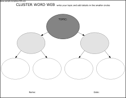 Cluster Word Web Worksheet Template Sample Templates