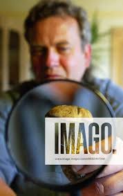 Uwe Hoffmann (GER Pilzberater für das Mansfelder Land) begutachtet  gesammelte Pilze mit der