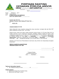 Contoh surat rekomendasi ranting nu. Form Permohonan Sk Pr 2017 1