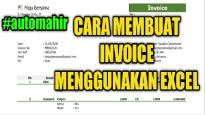 Cara Membuat Invoice Menggunakan Excel Gerak Pulpen