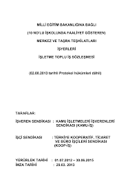 Toplu iş sözleşmesinin şekli ve süresi. Http Personel Meb Gov Tr Meb Iys Dosyalar 2013 12 02102652 Mebbrotsveprotokol2013 Pdf