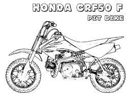 Dirty dirt bike coloring for coloring pages kids. Dirt Bike Honda Crf50f Pit Bike Coloring Page Coloring Sun